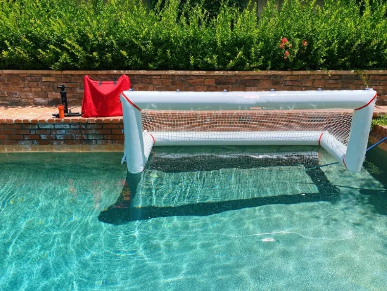 야외 아쿠아 스포츠용 풍선식 수상 배구 코트 (네트, 폴로 골 포함) 워터파크용