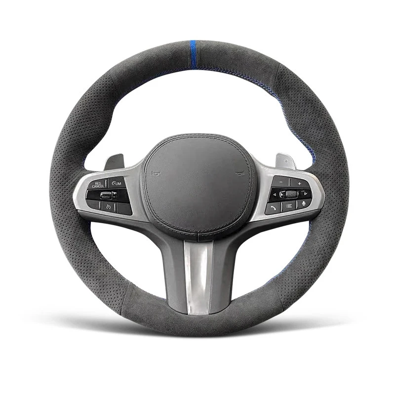 Genuine Leather Suede Steering Wheel Cover for BMW G20 G21 F40 F44 G22 G26 G30 G31 G32 G11 G12 G14 G15 G16 G02 G05 G06 G07 G29