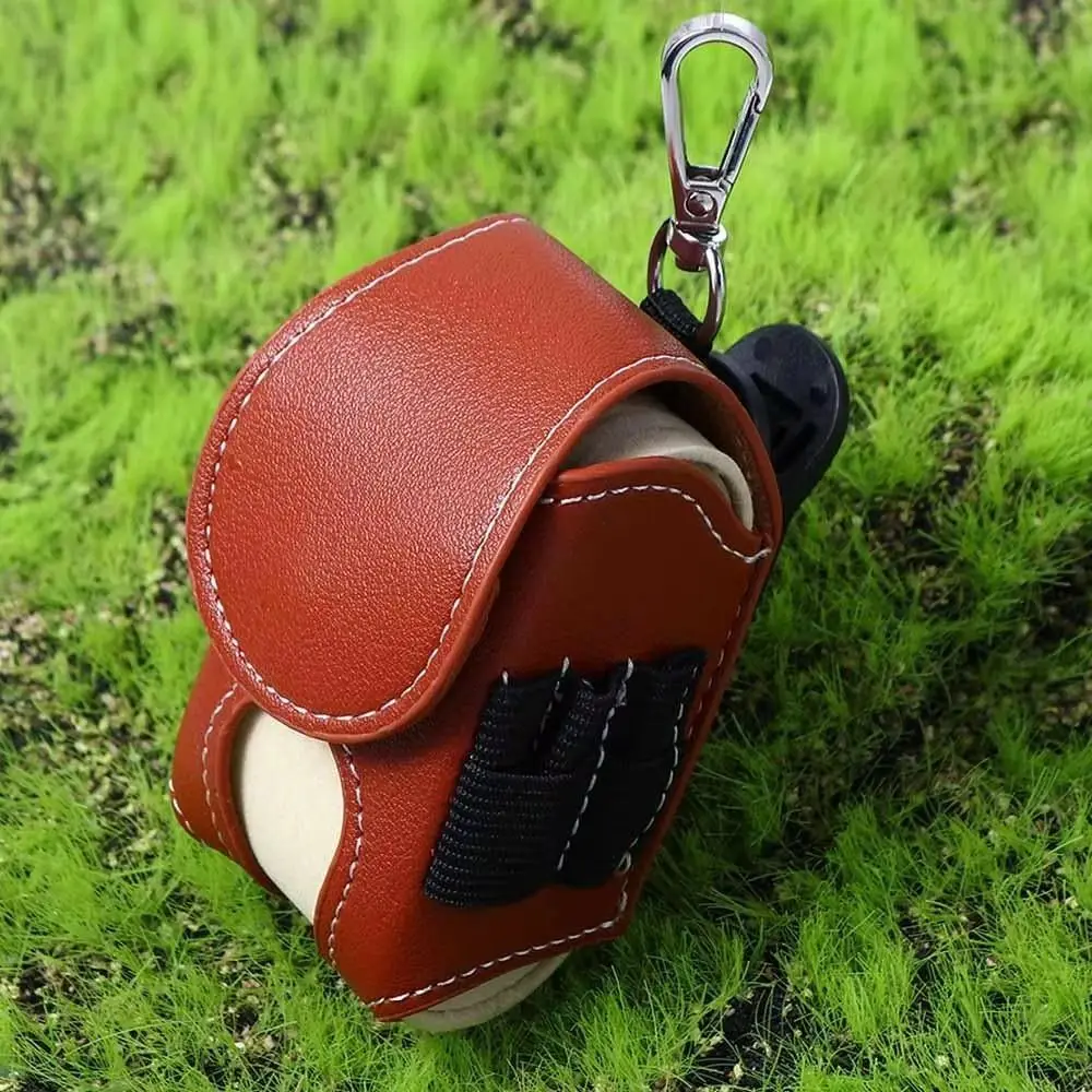 Portable Golf Ball Pouch Waist-Hanging Waterproof Mini Golf Ball Bag Metal Buckle Lightweight Golf Tee Set Bag Sporting Goods