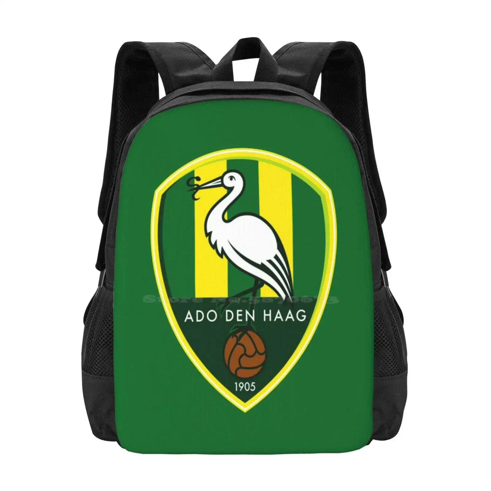 

Green Yellow Stork Hot Sale Schoolbag Backpack Fashion Bags The Hague Ado Den Haag Logo Netherland
