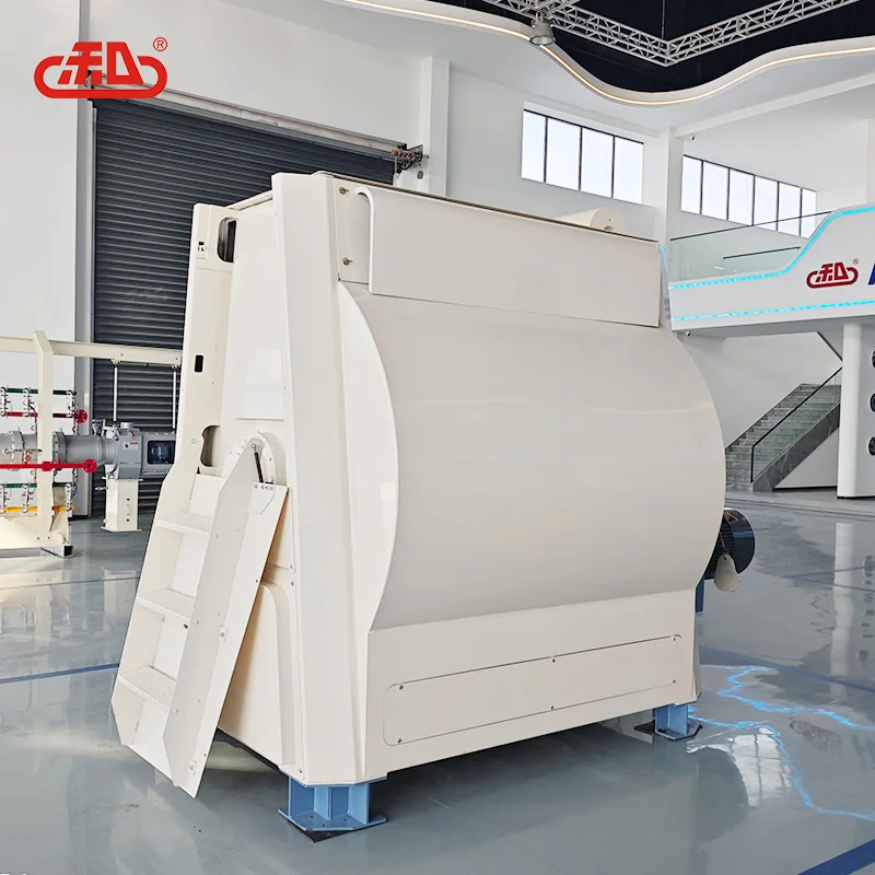 20 ton per hour animal feed mill horizontal paddle type powder mash feed mixing machine