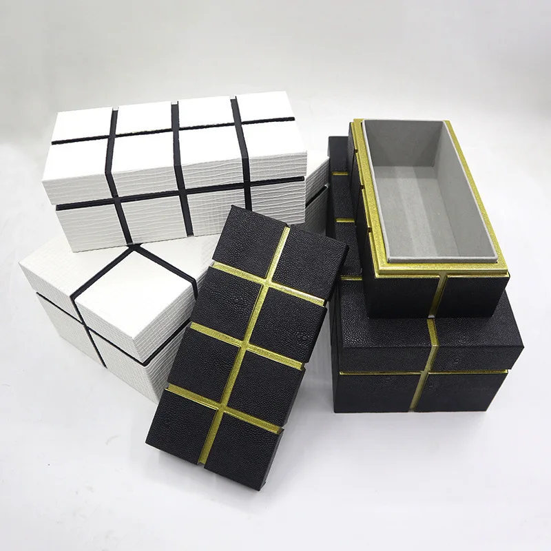 

Кожаная шкатулка для драгоценностей, минимализм, коробки для хранения колец, большая емкость, ожерелья, серьги, витрина, органайзер для ювелирных изделий, витрины