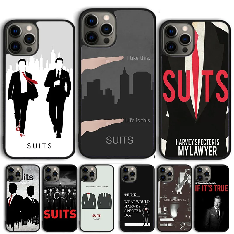 Suits TV Show Phone Case Cover For iPhone 16 15 11 13 14 Pro Max 12 mini Plus X XS Max XR Fundas