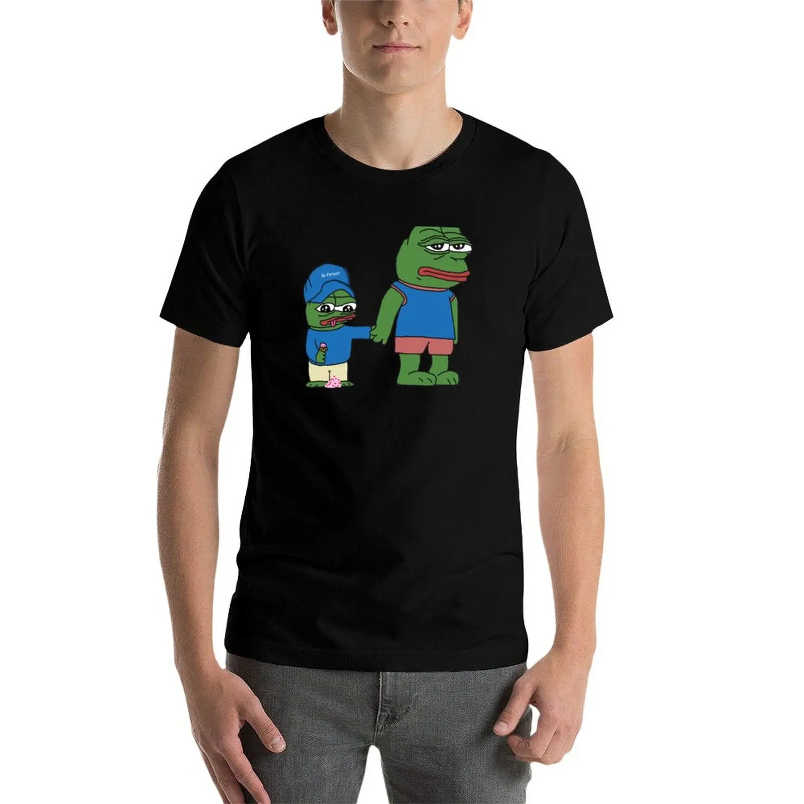 

PepeTheFrog and Pepe The Helper Brother Apu Apustaja with ice cream holding hands HD HIGH QUALITY T-Shirt