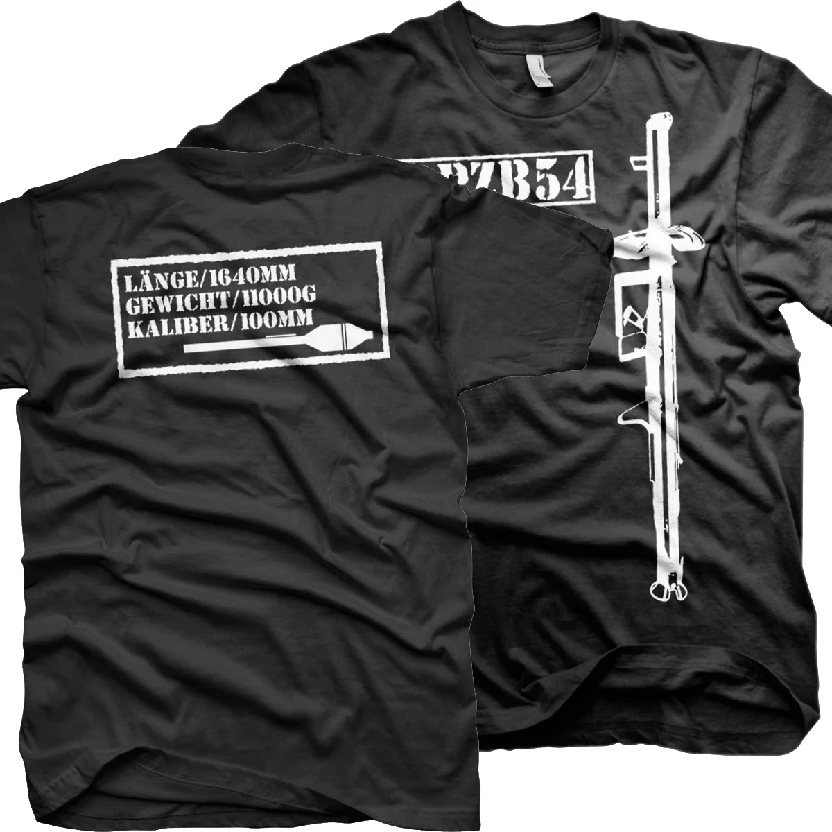 

WWII German RPZB54 Anti-tank Rocket Launcher T-Shirt New 100% Cotton Short Sleeve O-Neck Casual Mens T-shirt