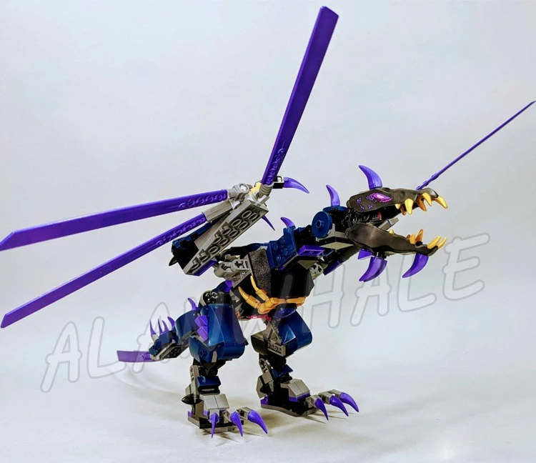 382pcs Shinobi Legacy Overlord Dragon Posable Wings Golden 11657 Building Blocks Set Ifts Compatible With Model