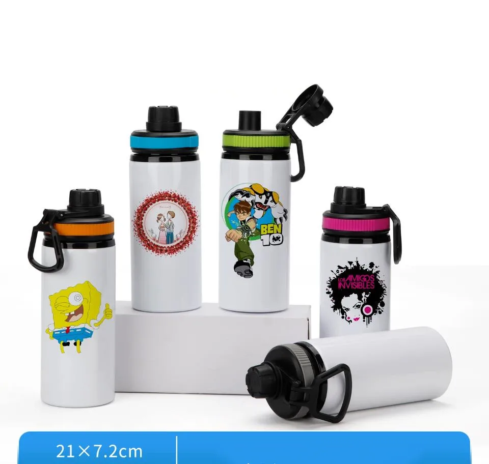 

5 шт./лот сублимационная заготовка 600 мл Спортивная бутылка, чашка, кружка с ручкой, печать с помощью красящих чернил, Термокружка, пресс