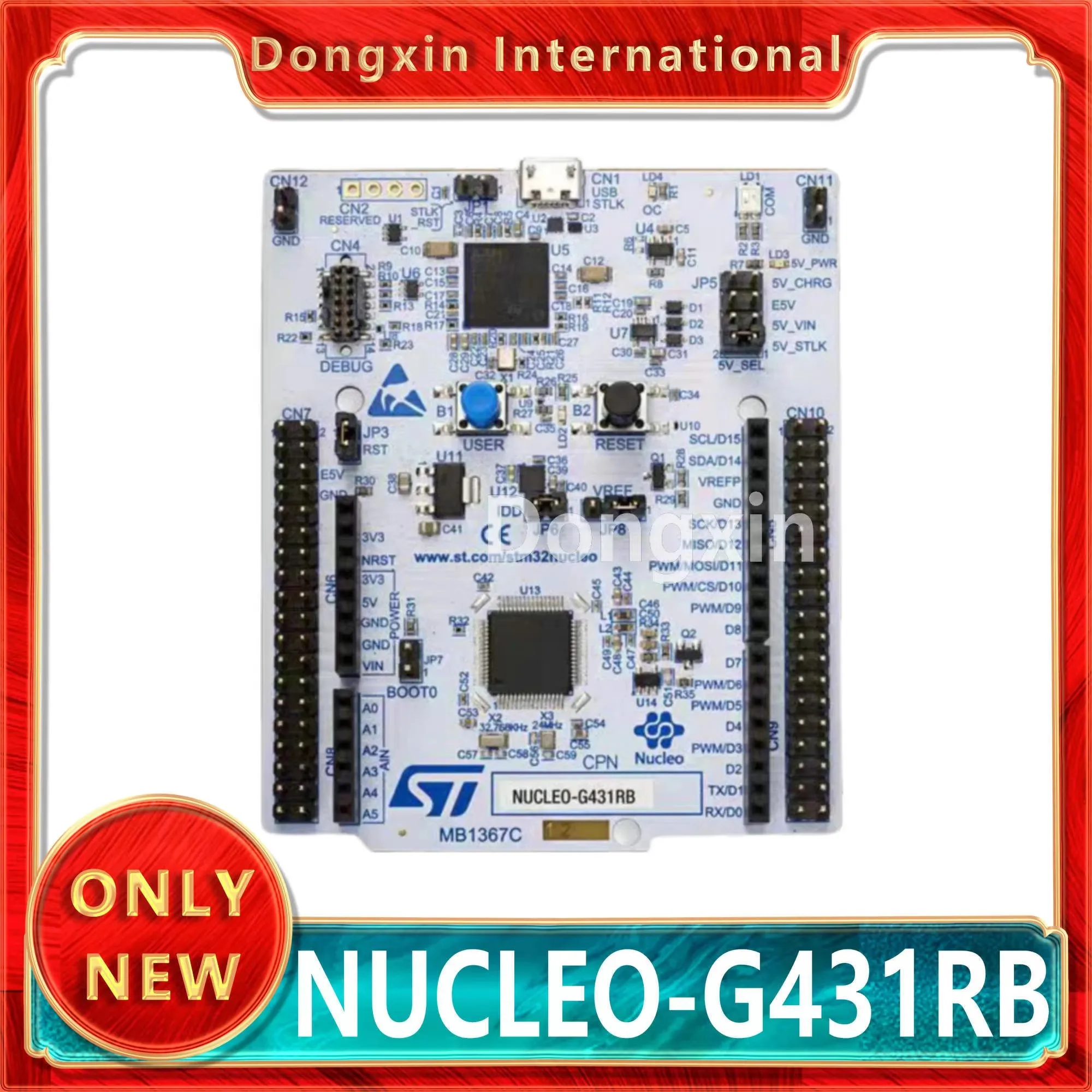

NUCLEO-G431RB STM32 Nucleo-64 development board with STM32G431RB MCU, supports Arduino and ST morpho connectivity