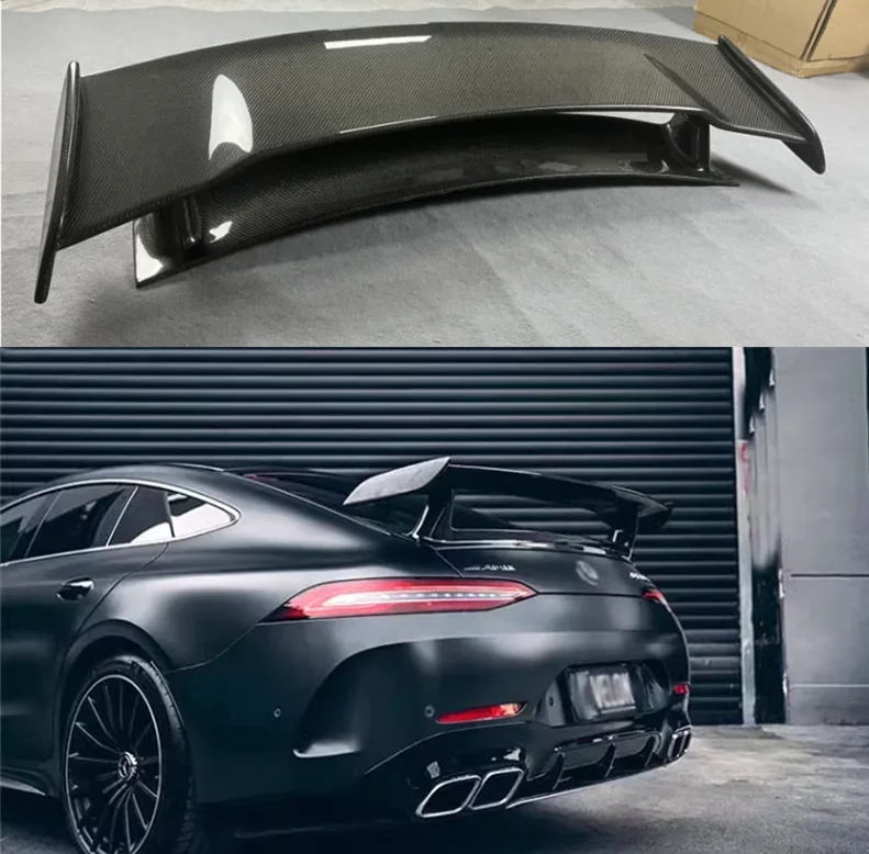 Spoiler For Mercedes-Benz GTR GT50 GT53 GT63 GT63S AMG (4DOOR) 2018-2024 Rear Wing Lip Tail Trunk Spoilers Carbon Fiber