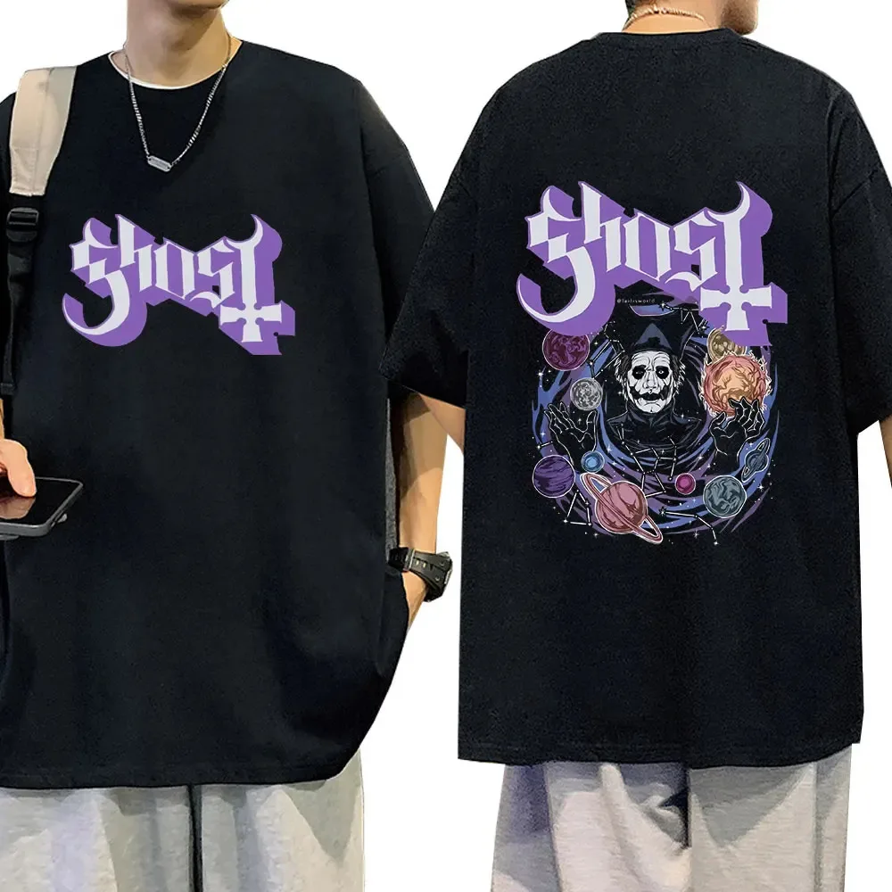 Ghost Rock Band Graphic Print T Shirt Men Women Fashion Casual Gothic T-shirt Streetwear Unisex Short Sleeve Oversized Tee shirt