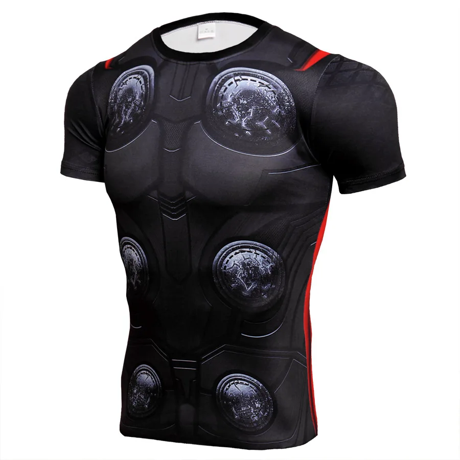 Captain Breathable MMA Compression Tee for Men, MMA T-shirt Rashguard Bjj, Gi, 3D Impresso, Roupas Fitness, Tops Esportivos, Vestuário de Treino