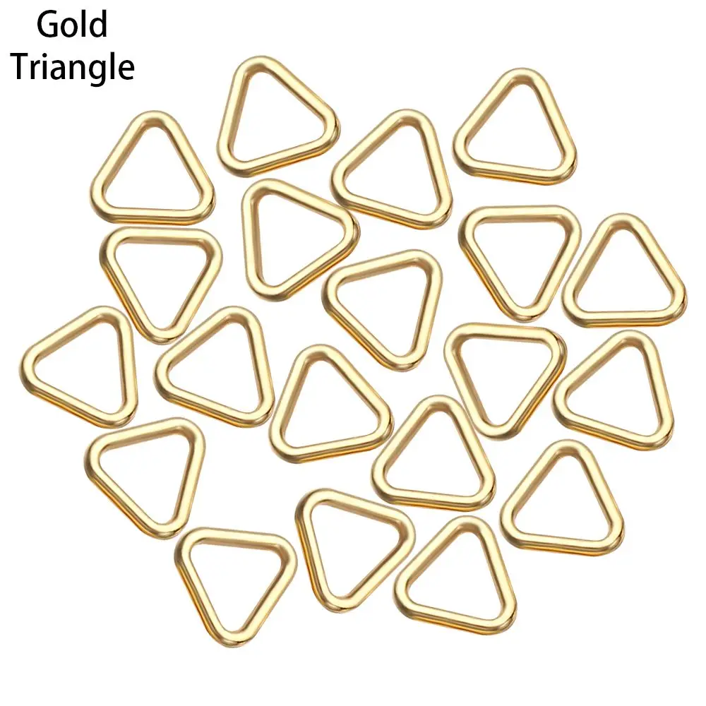20pcs 4mm Tri-glide Accessories Luggage Hardware Square/Triangle Buttons  Bag Buckle Diy Dolls Bag