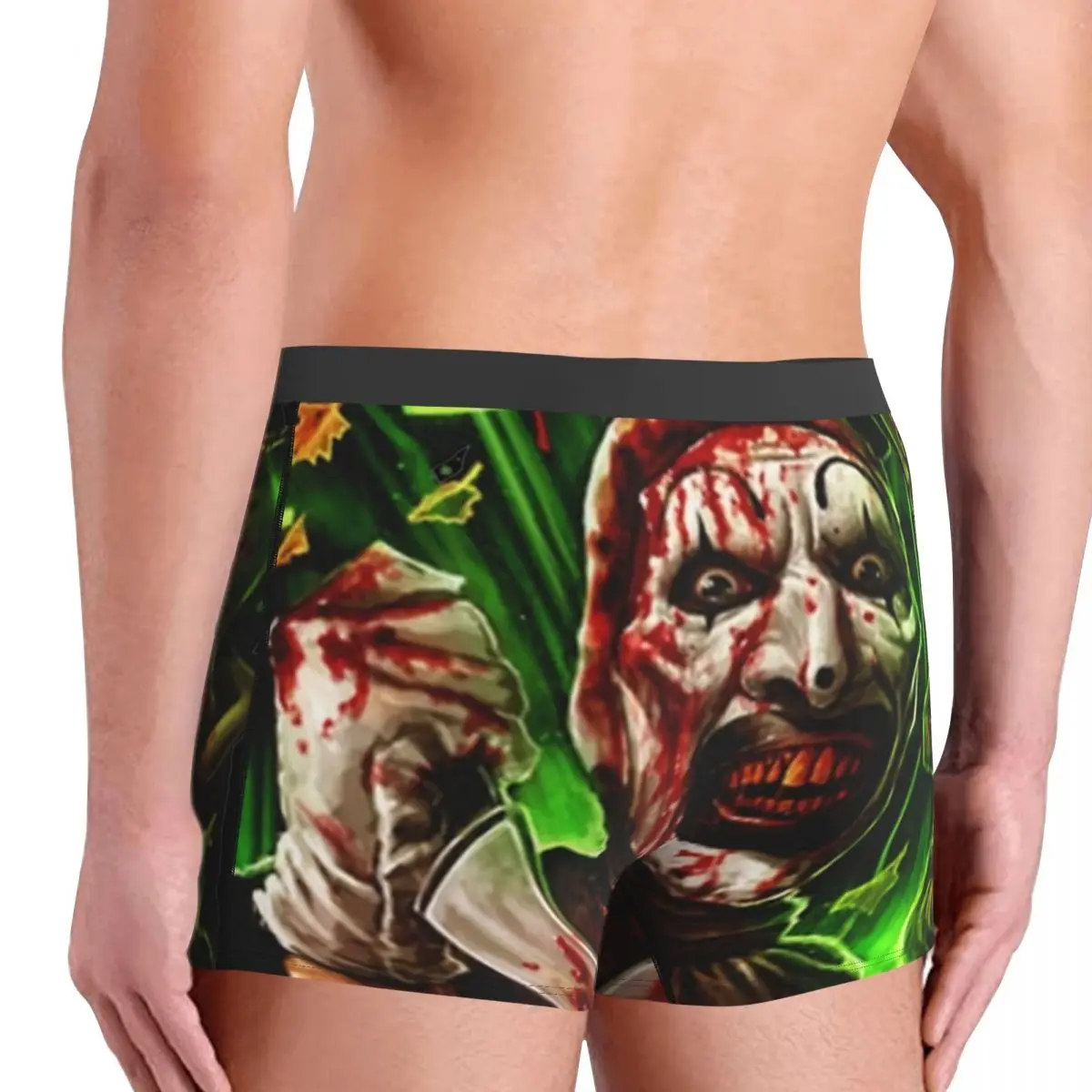 فيلم مرعب المهرج الملابس الداخلية الرعب المشرح هالوين ثلاثية الأبعاد الحقيبة جذع تصميم الملاكم موجز مطاطا رجل السروال حجم كبير #4