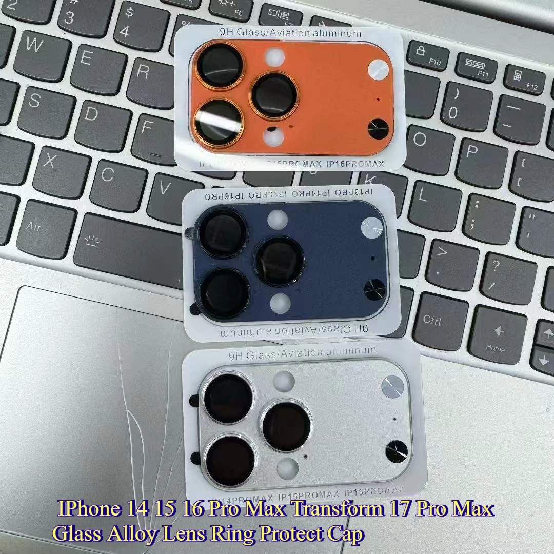 واقي كاميرا معدني أصلي عالي الدقة لهاتف آيفون 17 16 15 14Pro Max Transform 17 Pro Max غطاء حماية حلقة عدسة من سبائك الزجاج #3