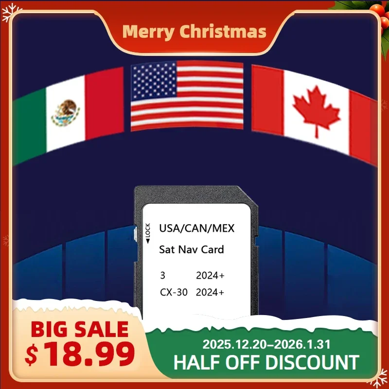

Navigation SD Card North America Map 16GB GPS Update Navigation for Mazda 3/CX-30 2024 Vehicle Memory GPS Card