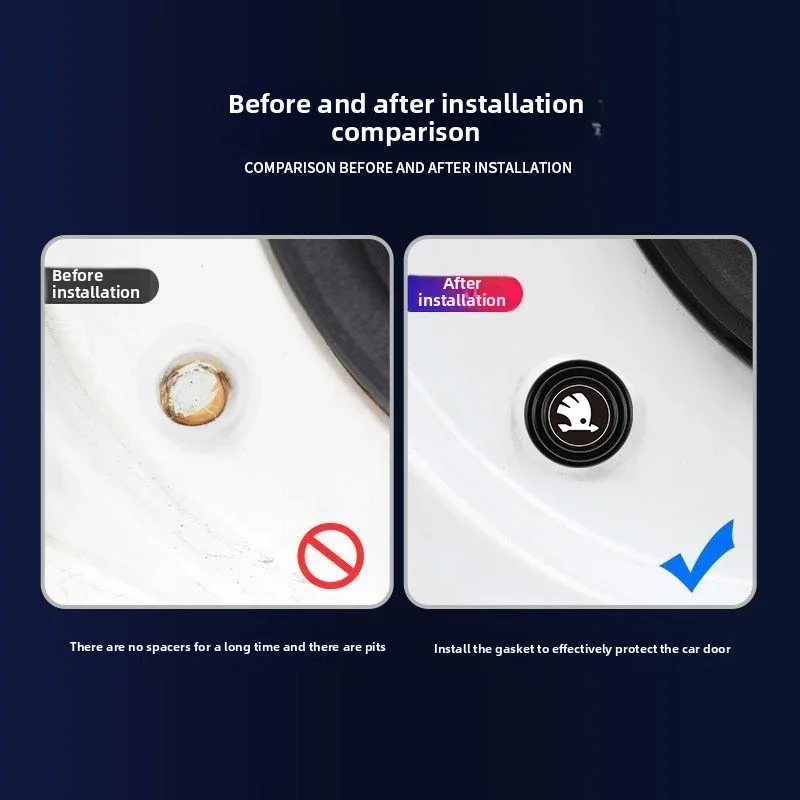 منصات سميكة ممتصة للصدمات وعازلة للصوت لأبواب صندوق السيارة لسكودا اوكتافيا MK2 MK3 2 3 A7 فابيا كاروك كودياق #4