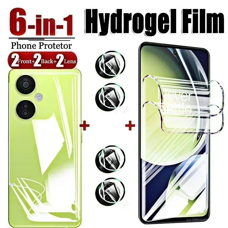 6in1 Front Back Hydrogel Soft Film for OnePlus Nord CE 3 Lite 5G Camera Lens Tempered Glass Nord CE3 2 Lite 5G Screen Protector