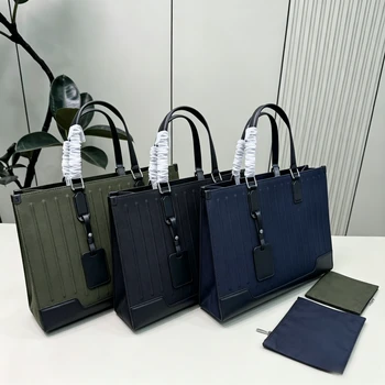 Wysokiej klasy torba biznesowa, modna torba typu tote, nylonowa, przenośna, z paskami na ramię, codzienna, o dużej pojemności, wodoodporna, męska torba na laptopa.