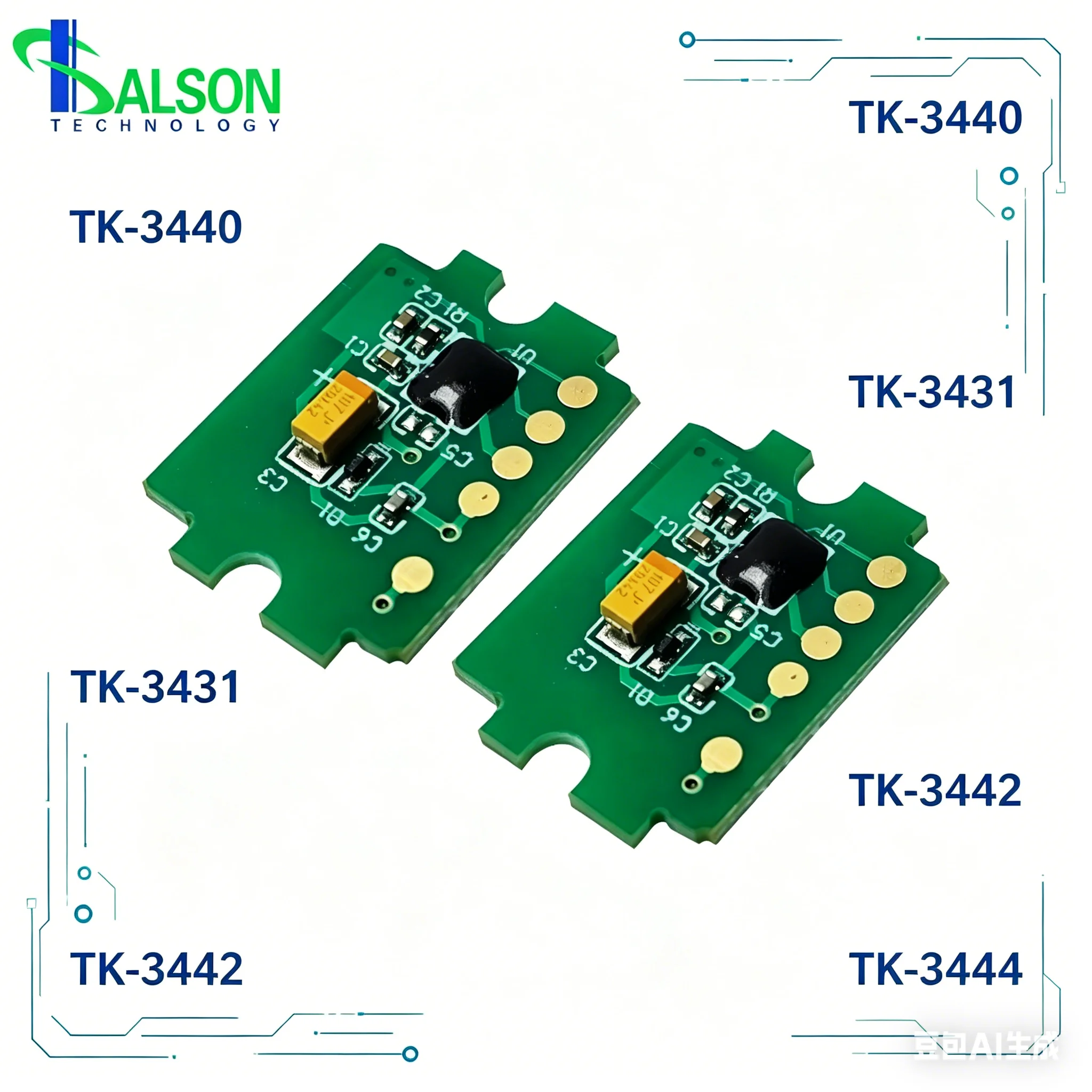 

TK-3440 TK-3431 Toner ChipTK-3442 TK-3444 Cartridge Chip for Kyocera ECOSYS PA6000x MA6000ifx Laser Printer Copier 40K 25K