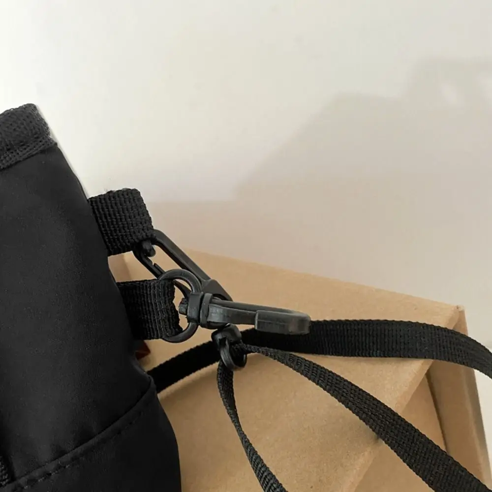 Practical Portable Nylon Crossbody Bag Wallet Mini Messenger Bag Korean Style Black Small Purse Student