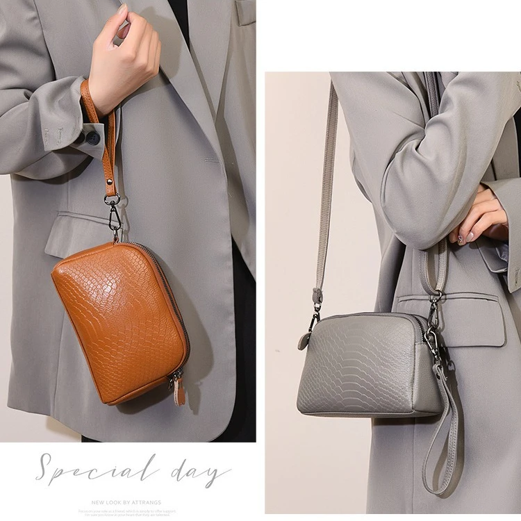 

Женская маленькая сумка через плечо из натуральной кожи, многофункциональный клатч, легкая водонепроницаемая сумка на одно плечо