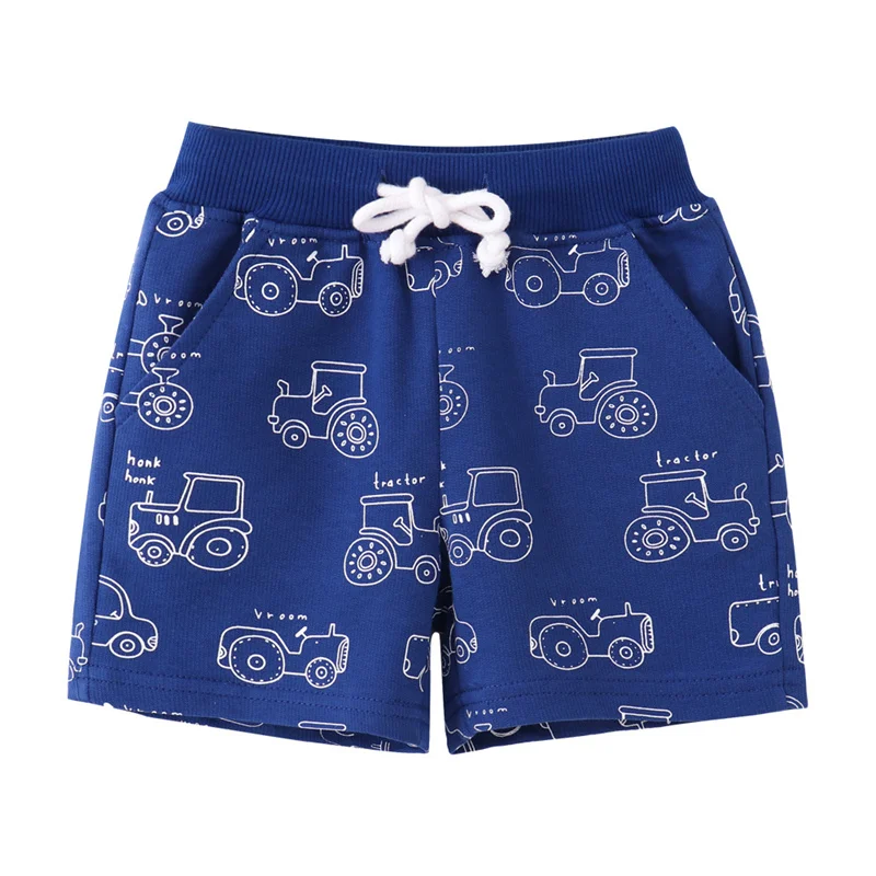 Jumping Meters Summer Shorts For Boys Girls Pockets Stripe Baby Drawstring Toddler Short Pants Fashion Kids Clothes