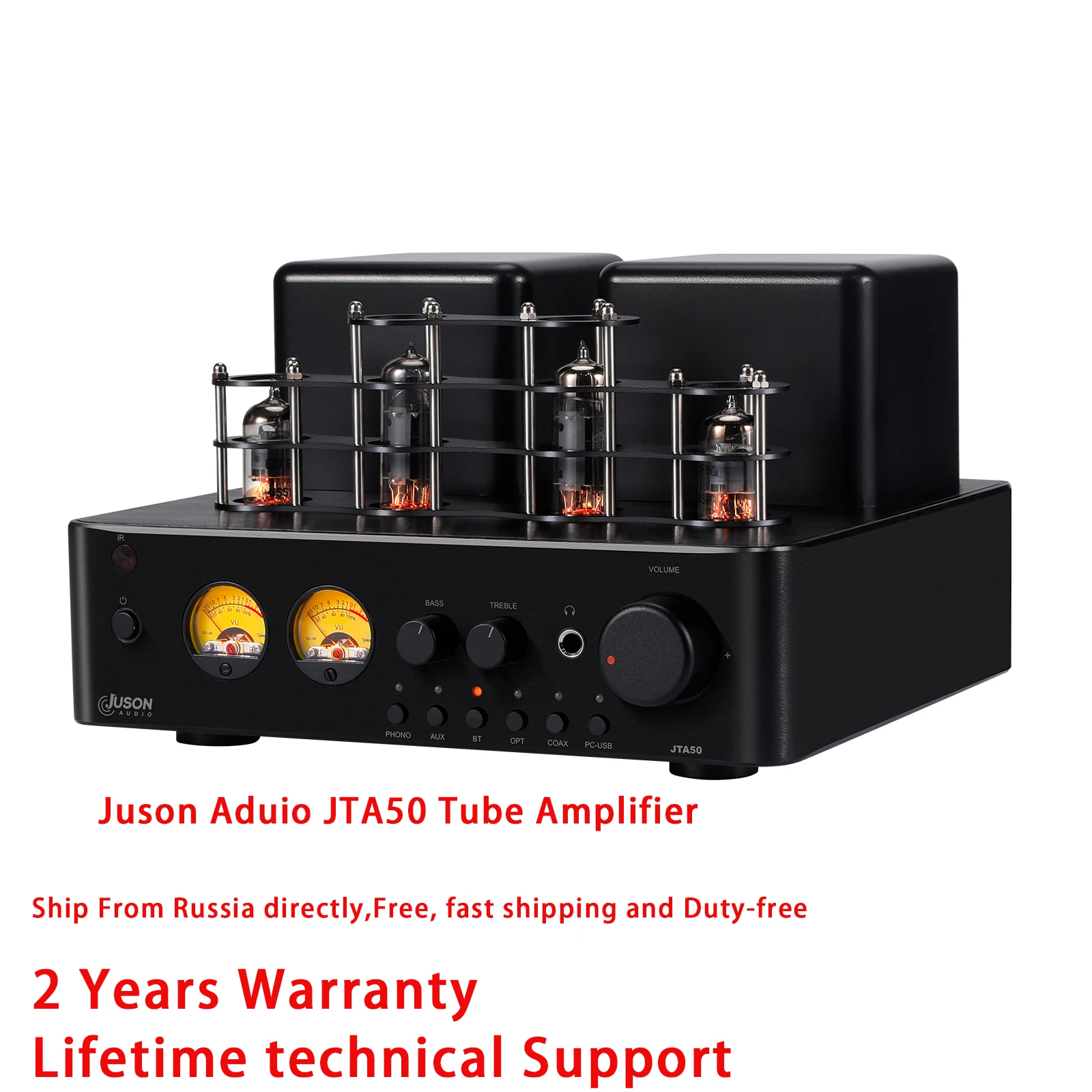 Juson Audio JTA50 Intergtated Tube Amplifier BT5.0 Stereo USB RCA