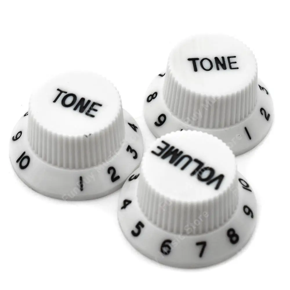 Multi Color Electric Guitar Speed Control Knobs Guitar Pot Buttons Cap (1 Volume & 2 Tone A Set)