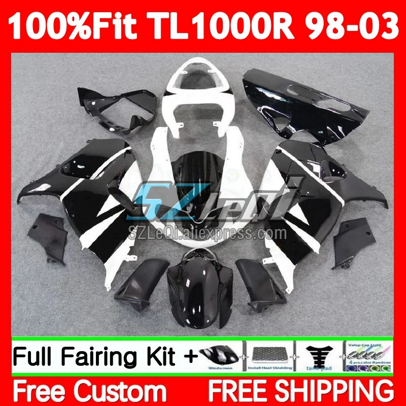 Injection SRAD For SUZUKI TL1000 TL 1000 R 1000R 85No.19 TL1000R 1998 White black 1999 2000 2001 2002 2003 98 99 00 03 Fairings