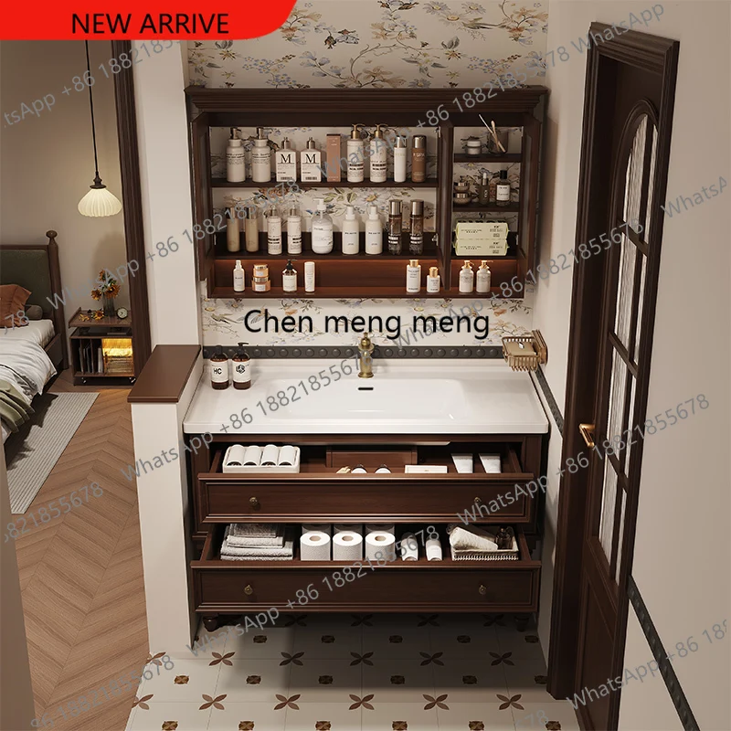 

Toilet Mirror Bathroom Cabinet Organizer Modern Simple Storage Perfume Cupboard Wooden Quality Desgin Archivadores Furniture