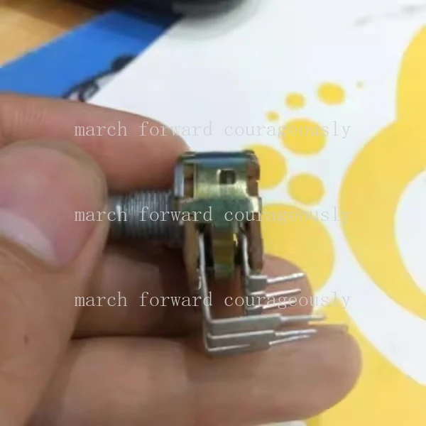 10pcs for ALPHA potentiometer B100k dual-channel modern audio volume potentiometer 6-pin bent-foot potentiometer 20mm shaft
