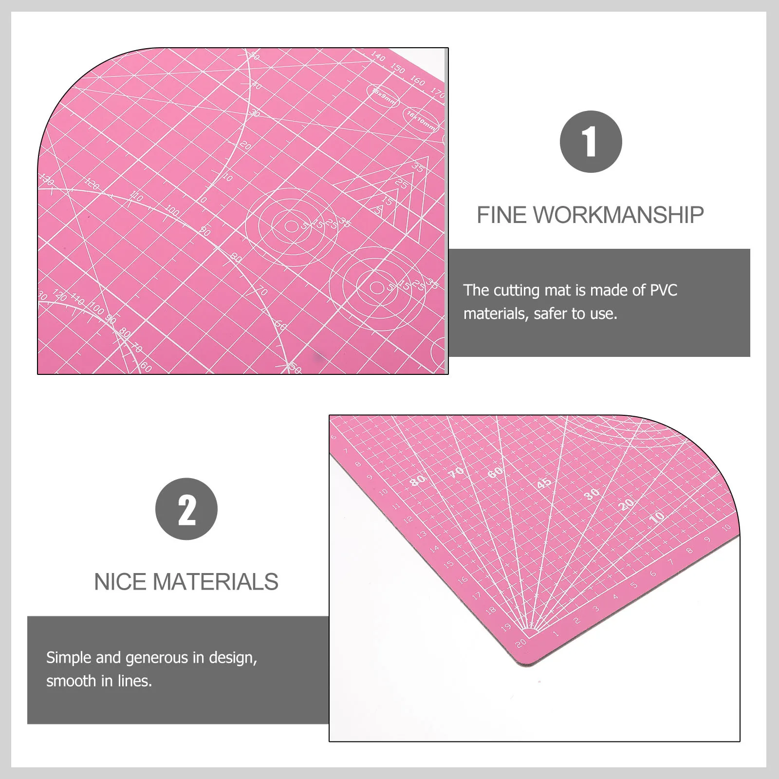 A4 قطع حصيرة بولي كلوريد الفينيل المهنية النقش الفن الحرفية وسادة دائم عدم الانزلاق الخياطة الحرف اليدوية حماية الجدول على الوجهين