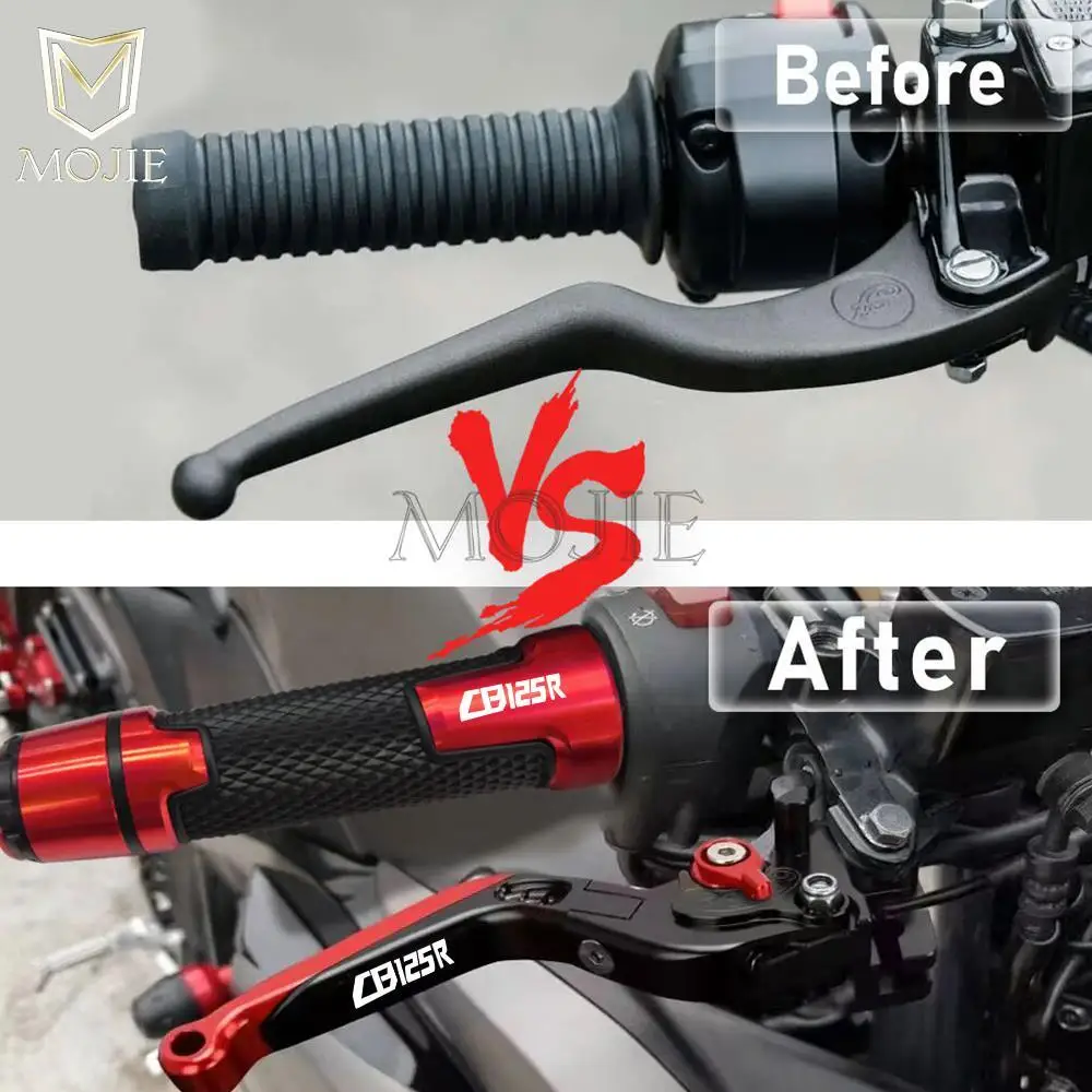 รถจักรยานยนต์อลูมิเนียมปรับคลัทช์เบรคHandlebar Hand Gripsสิ้นสุดสําหรับHONDA CB125R 2011-2020 2019 2018 2017 2016 2015