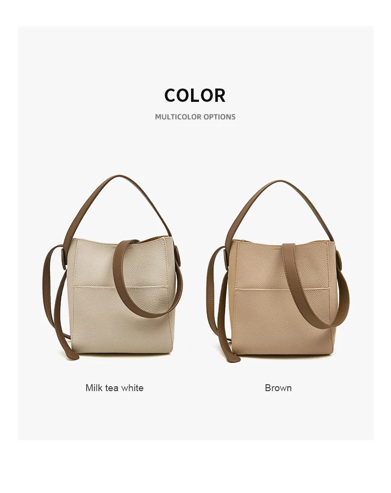 Foxer Split Leder Dame Umhängetasche Frauen große Kapazität Eimer Umhängetasche Top-Qualität stilvolle Handtasche elegante Tasche – Detail 6