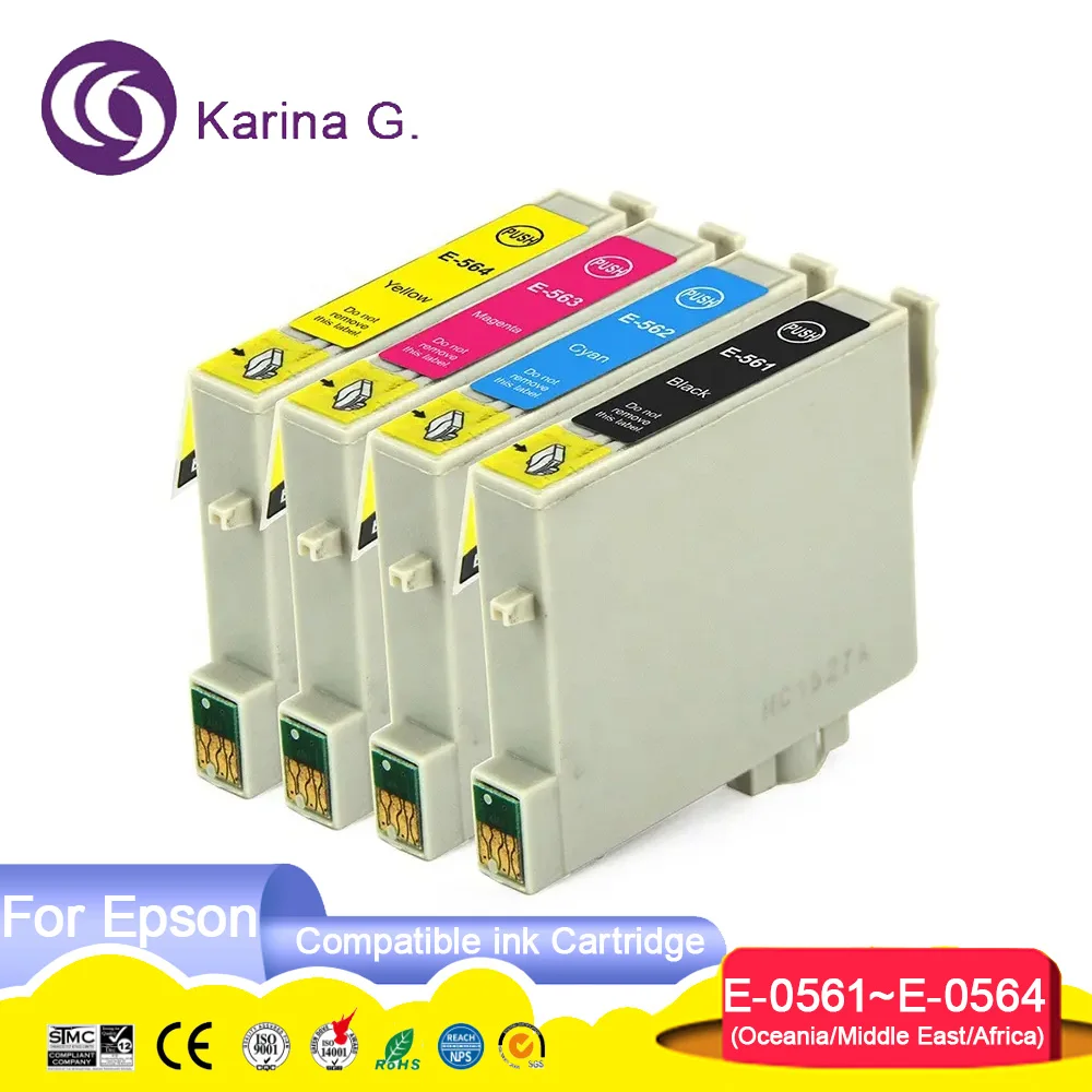 T0561 T0562 T0563 T0564 Premium Compatible InkJet Ink Cartridge for Epson Stylus Photo RX430/R250/RX530 Printer