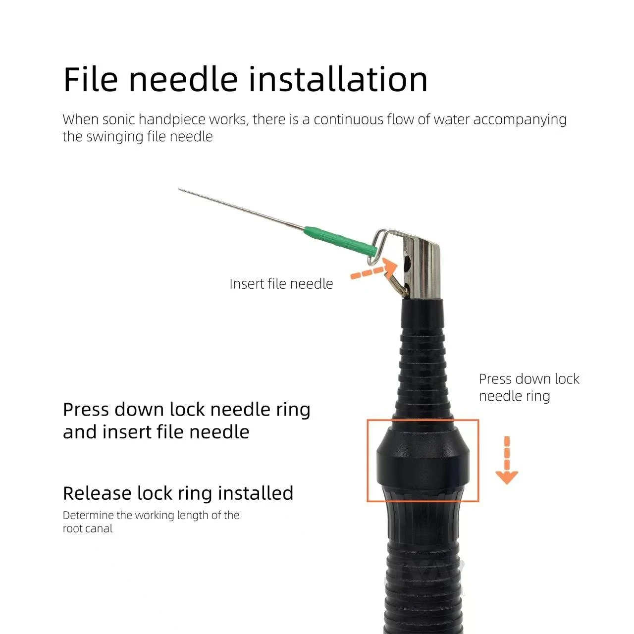 ทันตกรรม Sound Wave Handpiece ทําความสะอาดเครื่องทําความสะอาดทันตกรรมแบบนิวเมติก