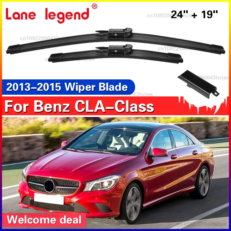 Escobillas de limpiaparabrisas delanteras de coche para Mercedes Benz Clase CLA 2013 2014 2015 accesorios de coche CLA180 CLA200 CLA220 CLA250 CLA45 AMG 24 "+ 19"