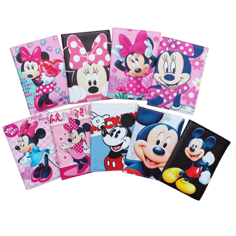 Lovely Minnie Passport Cover for Girls Travel Passport Case Leather Red Cute Passport Wallet Purse Kids Passport Holder