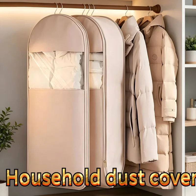 

Hanging Down Jacket Compression Storage Bag Dustproof Visible Clothes Organizer Wardrobe Space Saving Compressed Bag