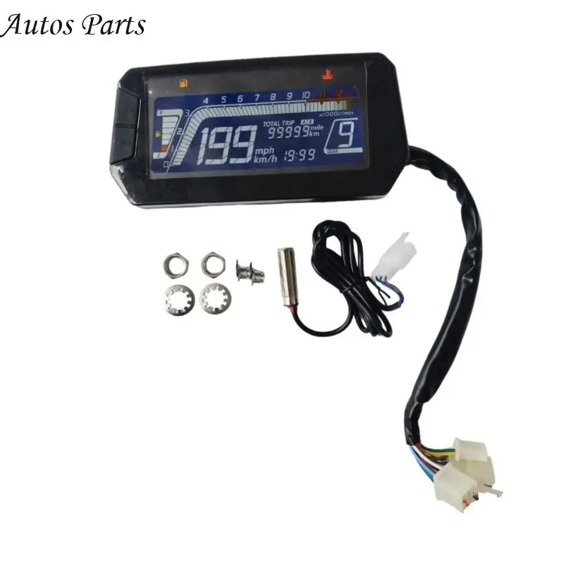 

57BA Waterproof Motorcycle Digital Dashboard Multifunction Motorcycle LCD Meter Offer Real Time Engine Monitoring for Bikes