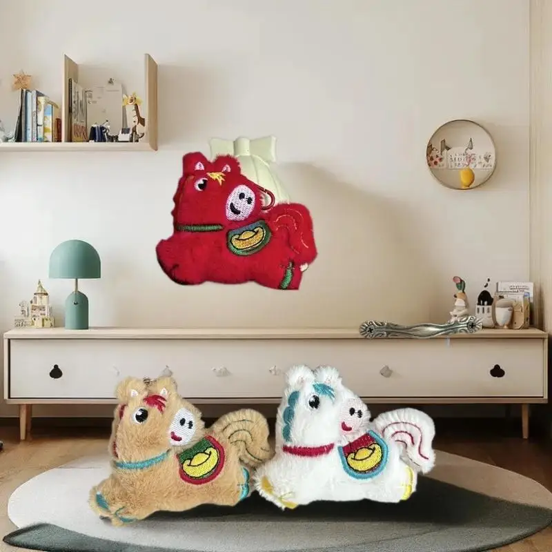 1 Uds. 2026 Año del caballo mascota juguete de peluche muñeca de Pony suave decoración única para el hogar regalo para recién nacido