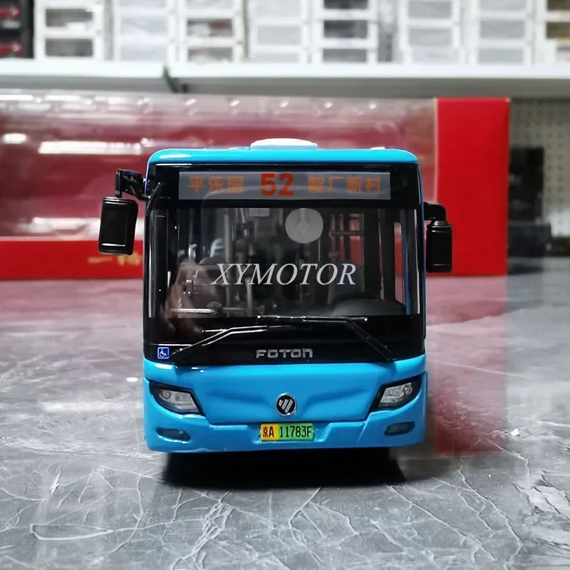 1:64 For Beijing City Bus lane No.52 BJ6160 Trolleybus Clouds Diecast Model Car Toys Gifts Hobby Display Ornaments Collection