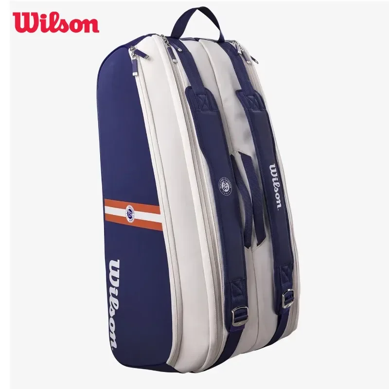 Wilson Roland Garros 9-Pack Tennis Bags 3 Compartments French Open Super Tournament Large Tennis Racket Bag with Heat Insulation