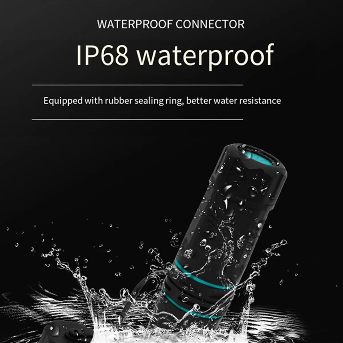 (ABGQ) RJ45 Network Straight Head IP68 Waterproof Cat5/Cat6 Network Cable Connector Outdoor Dustproof Rj45 Wire Joint Plug