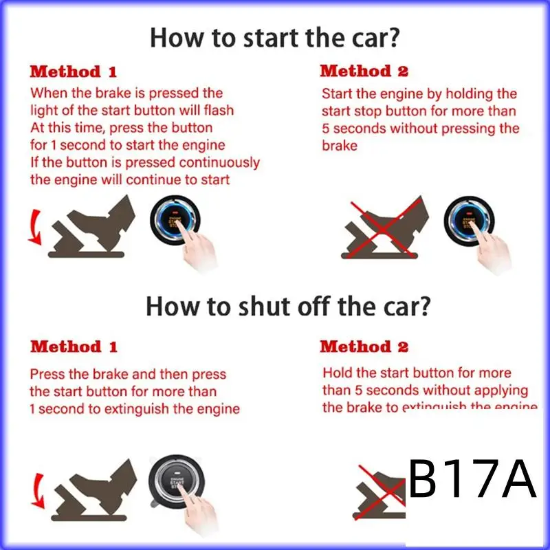 

BT-K5 Remote Start And Car Alarm Smart App Remote Start Stop System For Cars With Auto Ignition Button Replacement Parts A