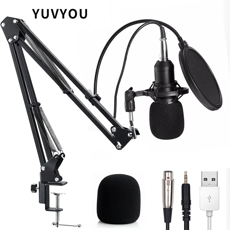 YUVYOU Sound Card Live Broadcast Equipment Set, Professional USB Microphone, for  Streaming, PC with Podcasting&Gaming