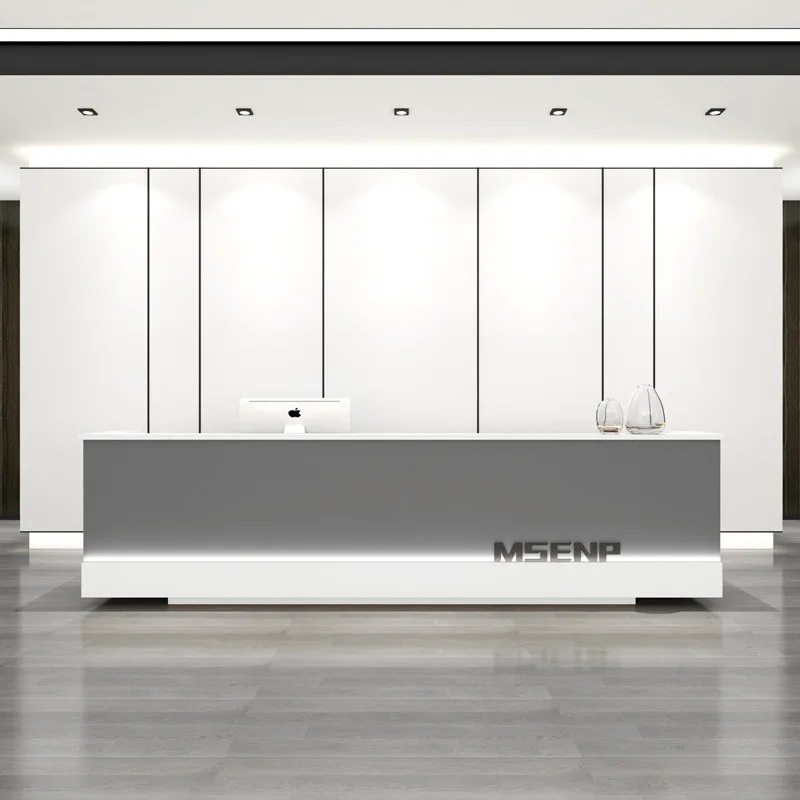 

Simple Elegant Reception Desks Modern Retro Fashion Reception Desks Clothing Store Office Furniture Meja Penerimaan YS40CC