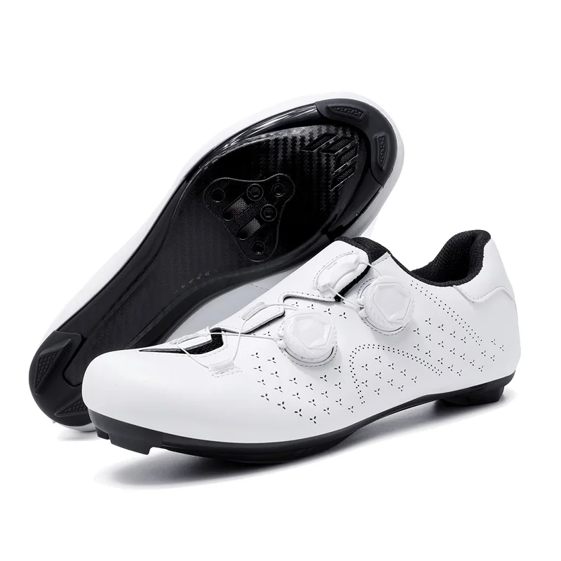 

Speed Cycling Sneaker Men's Road Cycling Shoes Cleat Shoes Spd Shoes Cycling Flat Pedal Shoes Man Bike Outdoor Footwear White