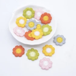 30Pcs 20mm SunFlower Applique for DIY Baby Clothes Hat Shoes Fabric Sewing Patches Headwear Hair Clips Decor Accessories