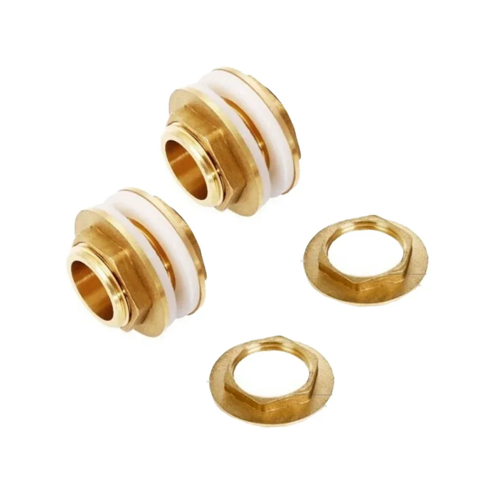 Brass Connection Bulkhead Fitting Water Pumps Water Tanks Easy Installation Enhanced Sealing Hassle-free Installation